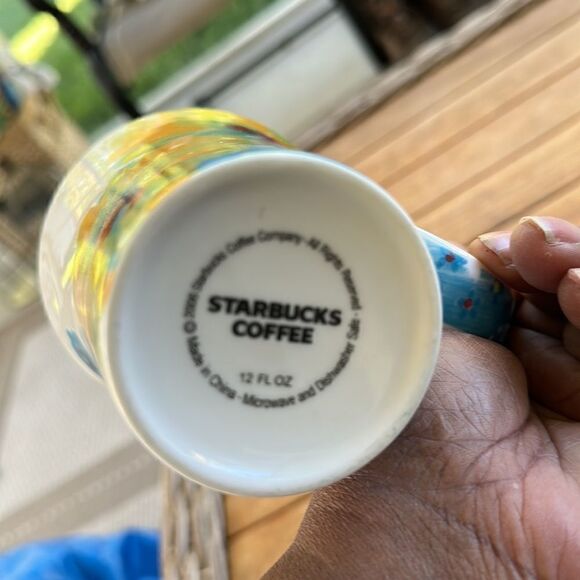 STARBUCKS Floral Twisted Handle 12oz Mug 2006 (1) - Picture 5 of 5